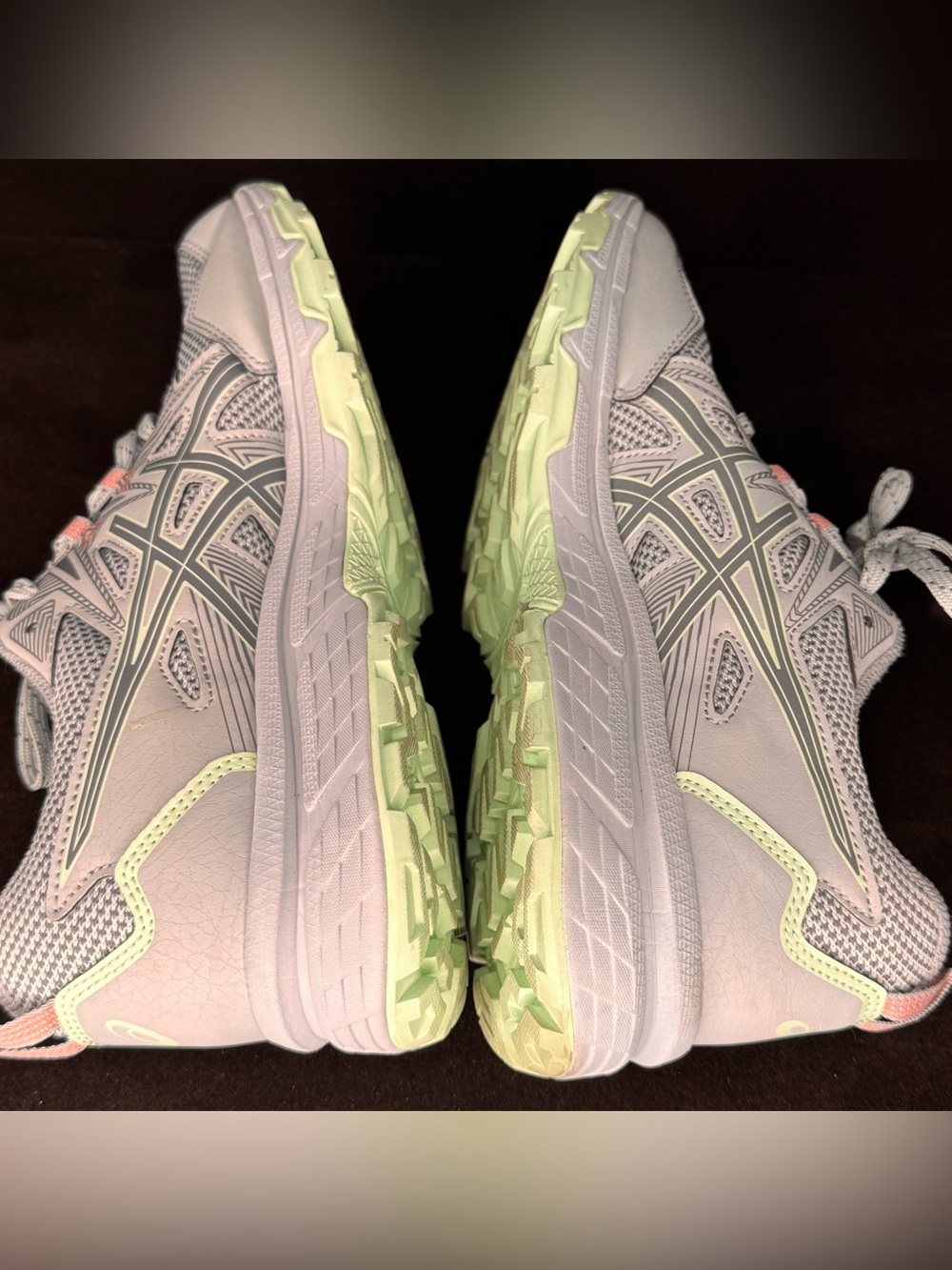 ASICS GEL-Venture 8 Women's Trail Running Shoes Gray Pink Mint - Picture 5 of 6